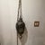 Large Scale Long Chained Hanging Swag Light Fixture With Smoke Glass Globe Circa 1960s For Sale - Image 12 of 12