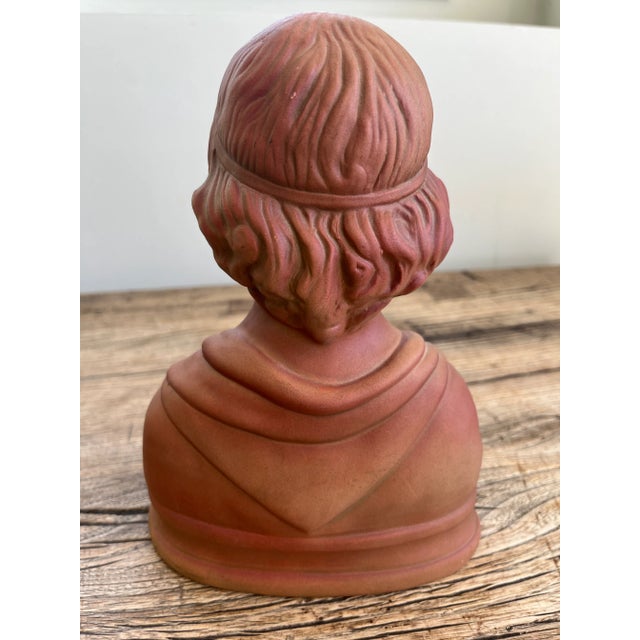 Vintage Art Nouveau Mid Century Modern Italian Ceramic Woman's Bust Amazing Estate Find Stunning Craved Ceramic Woman...