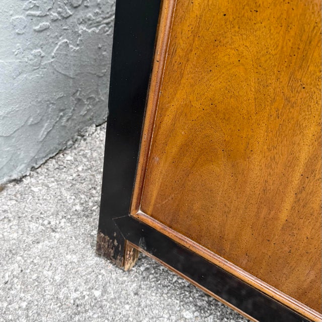 Vintage Chinoiserie Burlwood and Black Dresser by Centruy For Sale - Image 9 of 12