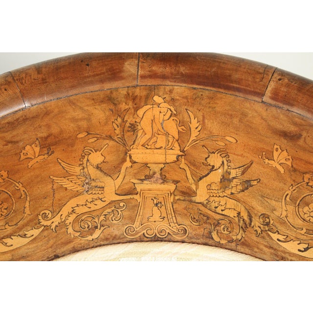 Pair of Charles X Gondola Form Bergeres For Sale - Image 10 of 11