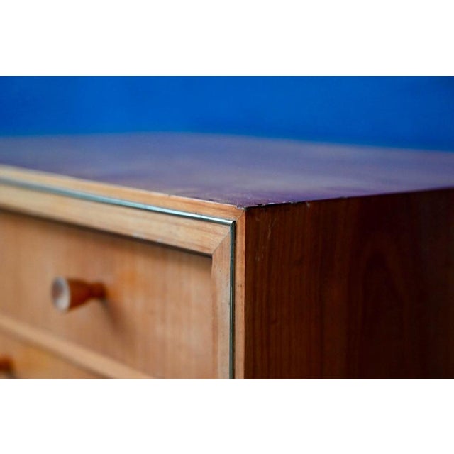 1950s Vintage Bedside Table in Two-Tone Wood, 1950s For Sale - Image 5 of 18
