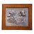 Early 20th Century French Pewter Relief of Two Hunting Dachshunds in Wood Frame For Sale