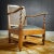 Wood Antique Wood Leather Chair from Vroom & Dreesmann, 1920s For Sale - Image 7 of 7