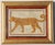 An elegant tiger silhouette and border in shades of burnt orange, beige, burnt umber. Safari, Minimalism , Folk Art,...