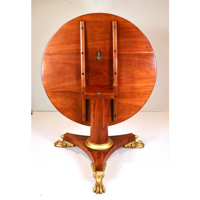 Circa 1810 English Regency Mahogany Tilt-Top Center Table For Sale - Image 4 of 13