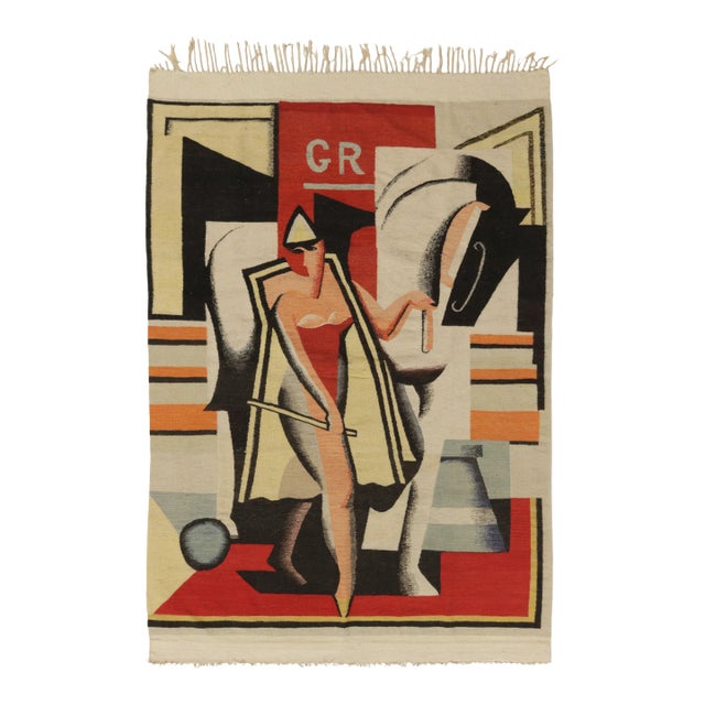 Signed Antique 19th Century Jean Metzinger Tapestry “Ecuyère Au Cirque” - Rug & Kilim For Sale