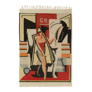 Signed Antique 19th Century Jean Metzinger Tapestry “Ecuyère Au Cirque” - Rug & Kilim