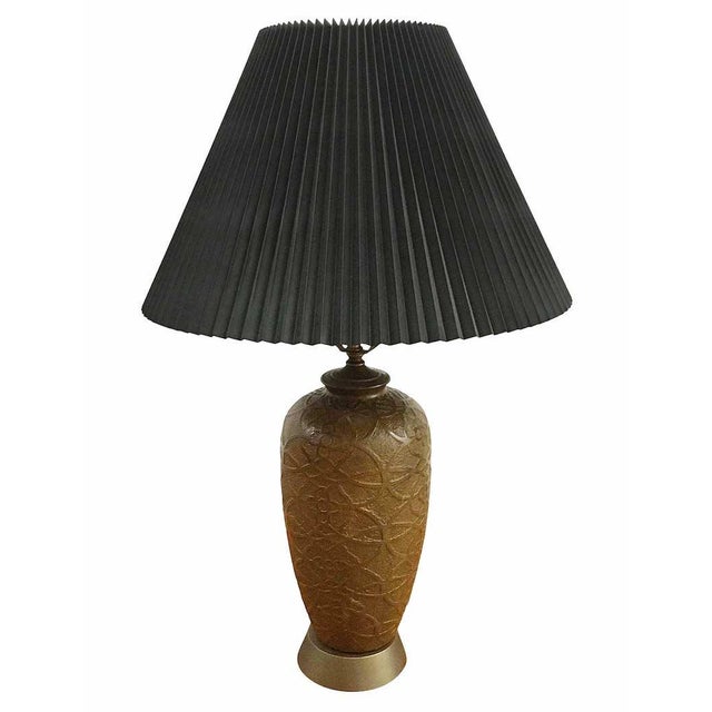 Copper Table Lamp Mid Century Arts and Crafts Cast Metal For Sale - Image 8 of 8