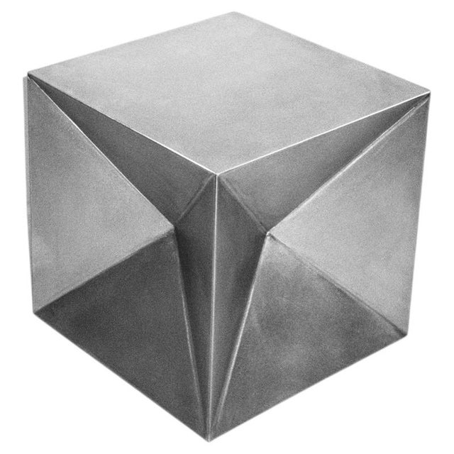 Alea Decorative Small Object 2 in Brushed Stainless Steel by Valeria Vasi For Sale - Image 12 of 12