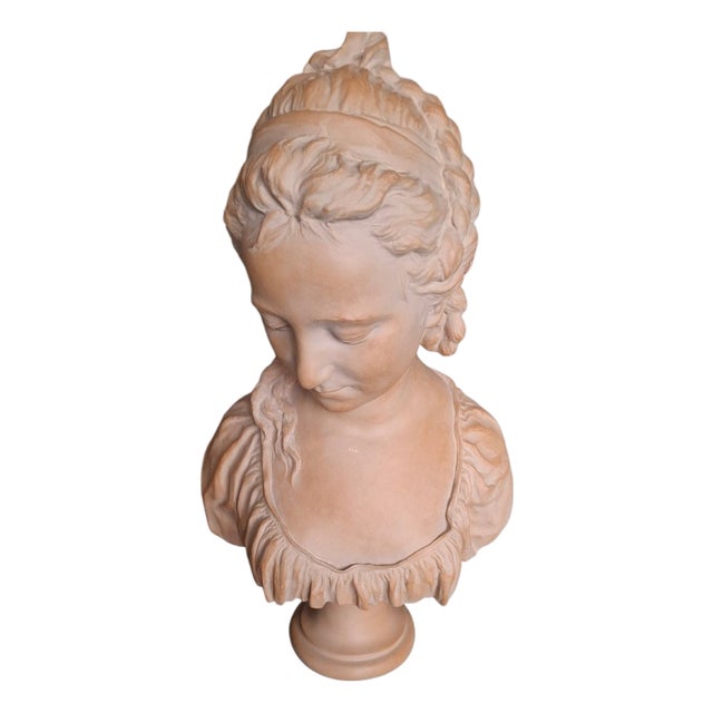 Vintage Terracotta Bust, 1960s For Sale