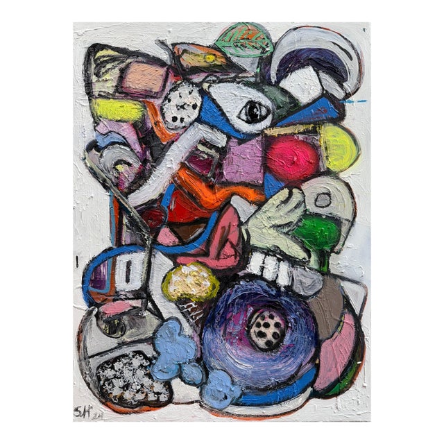 Scott Harper Mixed Media Painting titled "Husa" 31 x 41 2025 For Sale