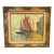 Early 20th Century Original Framed Oil Painting on Canvas 'Seaside Dock' Attributed to Louise Minert Kelly (American 1876-1945) For Sale