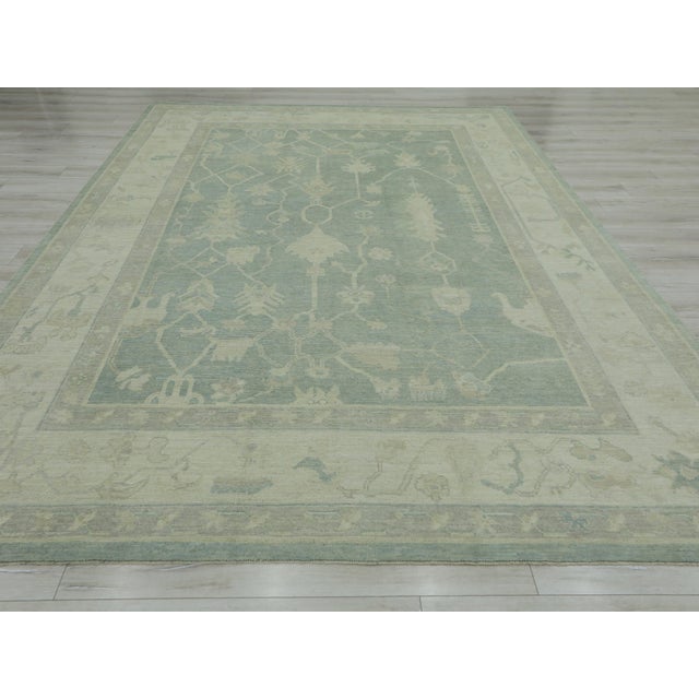 Early 21st Century Turkish Oushak Rug 9'4" x 12'7" For Sale - Image 5 of 7