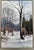 Heinrich Steen, Forest Path in Winter, 1907, Watercolor For Sale - Image 12 of 12