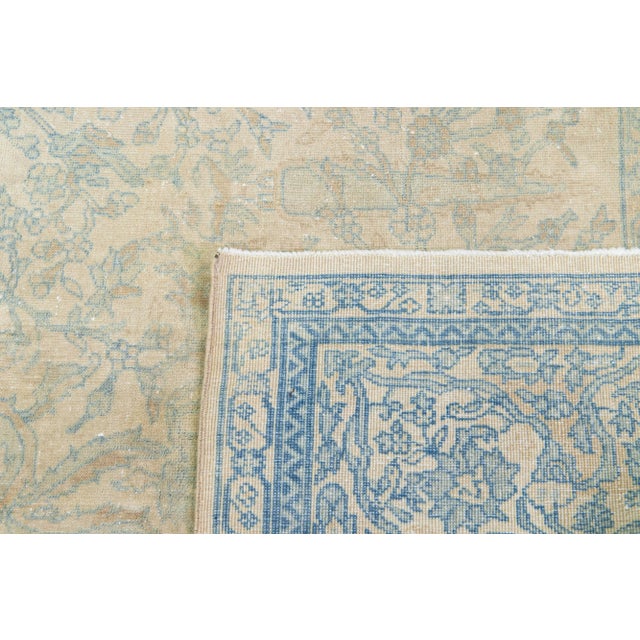 1910s Oversized Antique Indian Agra Wool Rug Handmade With Floral Pattern For Sale In New York - Image 6 of 9