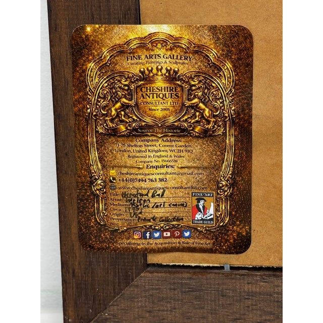 English Hereford Bull Oil Painting in the Manner of William Henry Davis – Framed British Pastoral Cattle Portrait For Sale - Image 17 of 18