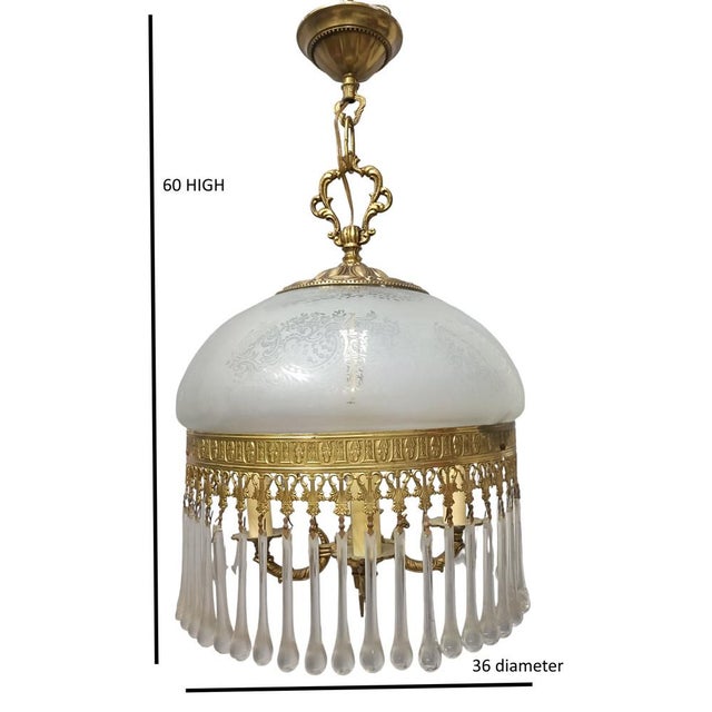 Murano Drops Lamp, in Good conditions. Designed 1950 to 1959 European Plug (up to 250V).The wiring of this item may be...