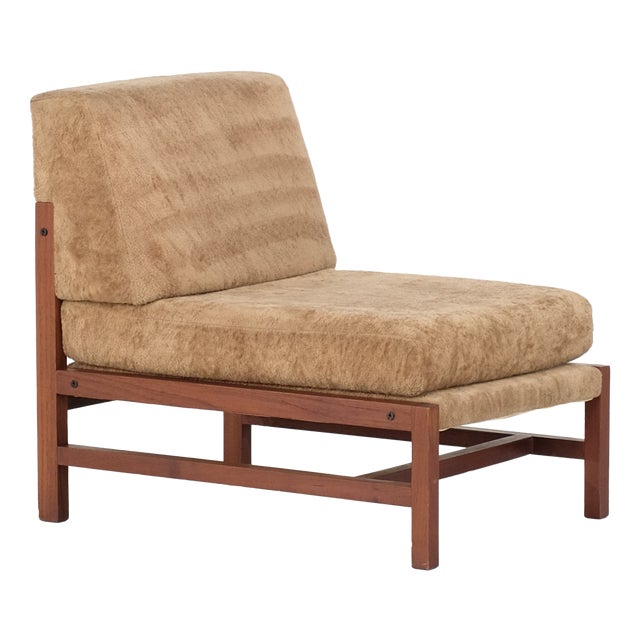 Armchair in Wood and Fabric, Italy, 1960s For Sale
