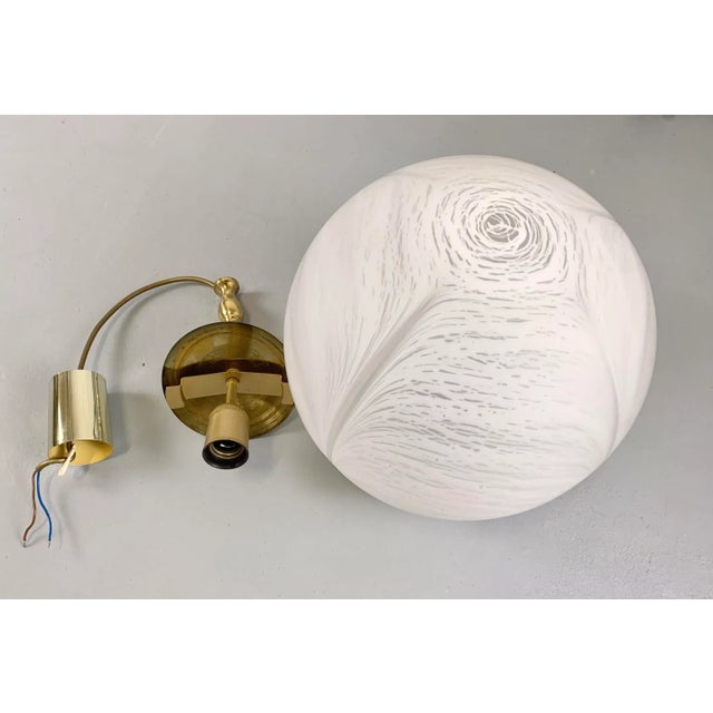 Gold Vintage Glass Pendant Lamp, 1970s For Sale - Image 8 of 9