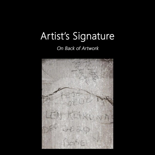 Gerhard Richter's Dream - Contemporary Minimalist Mixed-Media Painting Thick Texture Impasto Sculptural Original Wall Artwork by Len Klikunas For Sale - Image 9 of 9