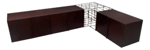 Train Sculptural Corner Sideboard attributed to Alberto Tonni, Italy, 1980s