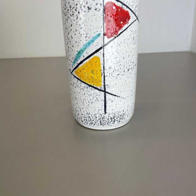 Graphic Fat Lava Multi-Color Vase from Scheurich, Germany Wgp, 1970s For Sale - Image 4 of 18