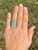 The 146th Avenue: Amazonite and Diamond Halo Ring in Yellow Gold For Sale - Image 10 of 11