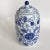 Mid 20th Century Vintage Blue & White Chinoiserie Lidded Ginger Jar Floral Chinese Guan-Style Porcelain For Sale - Image 5 of 11