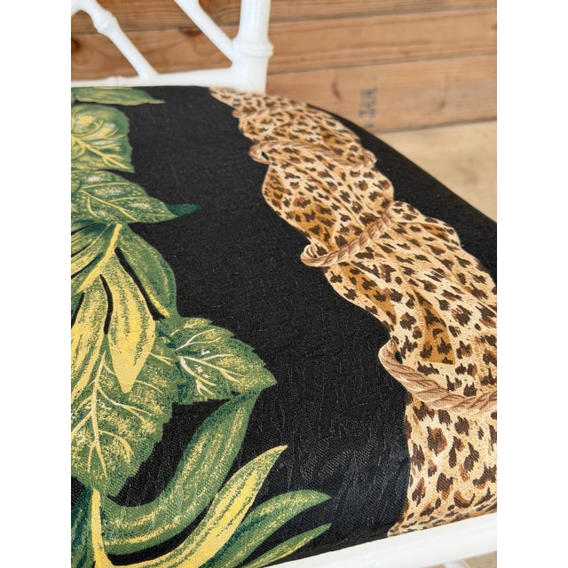 Phyllis Morris Vintage Regency Phyllis Morris Faux Bamboo Lattice Lounge Chairs For Sale - Image 4 of 12