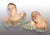 A pair of polychrome wooden sculptures from Naples depicting winged cherubs, dating back to the second half of the 18th...