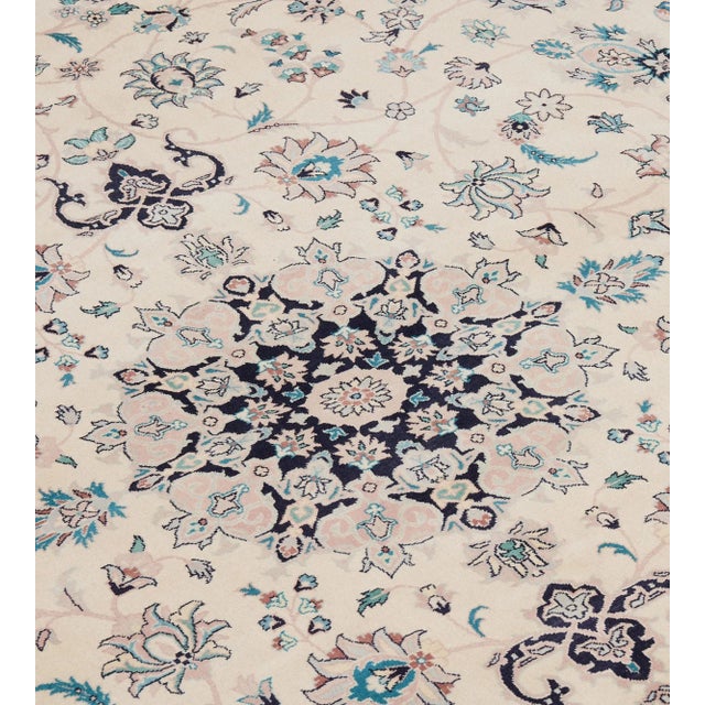 Textile Contemporary Hand-Knotted Wool Revival Floral Tabriz Rug For Sale - Image 7 of 7