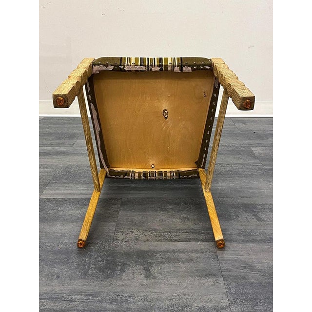 Green 4 Danish Mid Century Oak Dining Chairs For Sale - Image 8 of 10