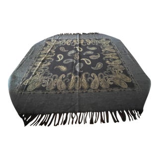 Vintage Ozer Tekstil Turkey Merlino Wool Throw Blanket For Sale