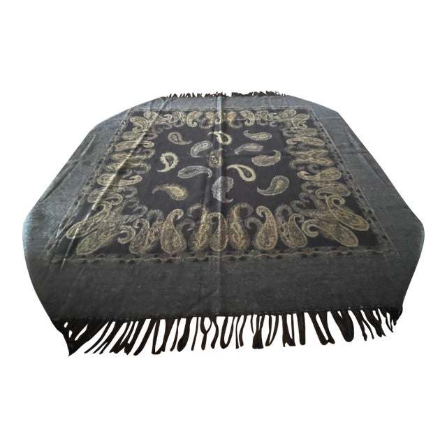 Vintage Ozer Tekstil Turkey Merlino Wool Throw Blanket For Sale