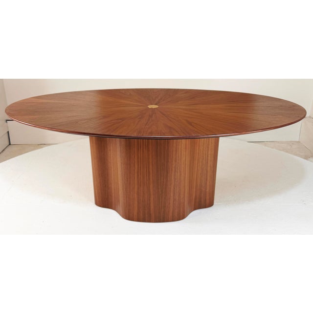 2020s Elegant Radial Dining Table in Walnut For Sale - Image 5 of 7