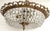 1950s Vintage Spanish Brass and Crystal Ceiling Lamp, 1950s For Sale - Image 5 of 14