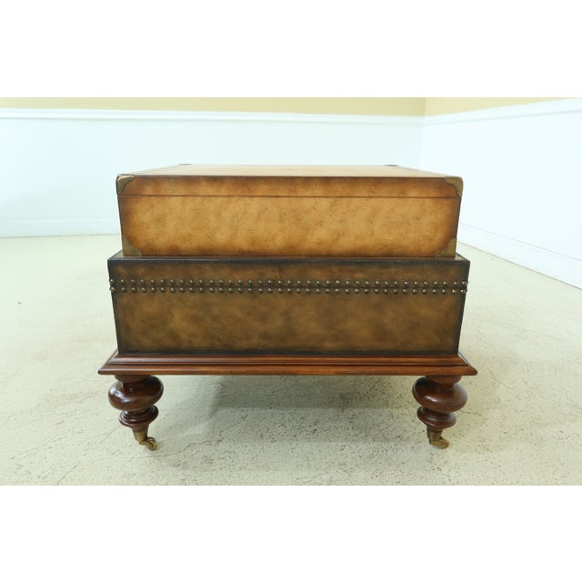 Stacked Leather Trunk Style Coffee End Table Chairish