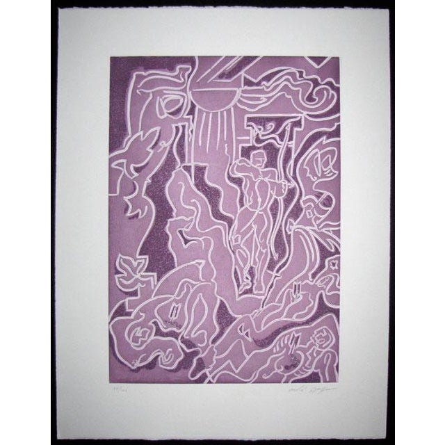 Abstract Andre Masson Etching in Aquatint ~ Hand Signed - Ltd Edition 89/120 W/Frame For Sale - Image 3 of 10