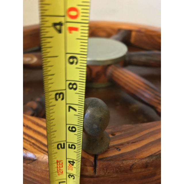 1950s Mid Century Nautical Ship's Wheel Wall Hooks For Sale - Image 9 of 10