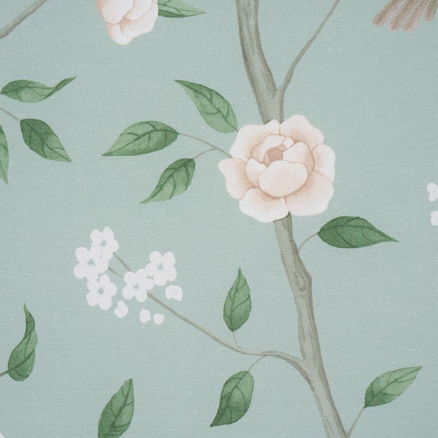 Borastapeter Boråstapeter Paradise Birds Fabric In Mineral For Sale - Image 4 of 5