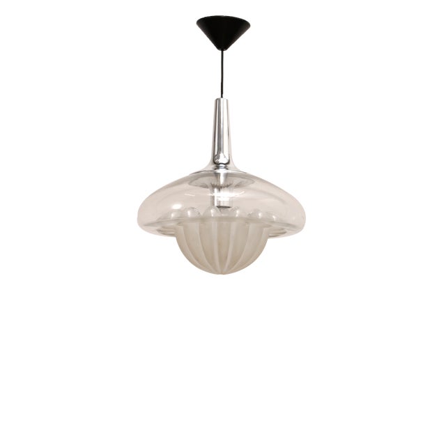 Vintage Glass Hanging Lamp from Peill & Putzler, 1960s For Sale