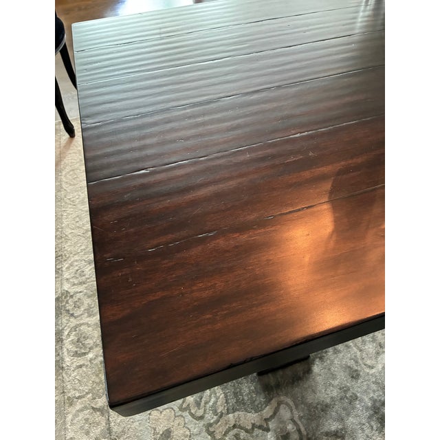 Farmhouse Pottery Barn Banks Extendable Dining Table (76”-128”), Alfresco Brown For Sale - Image 3 of 9