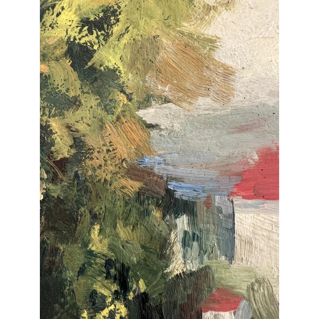 Herbert Theurillat, Maison à la toiture rouge, Oil on Canvas For Sale - Image 6 of 10