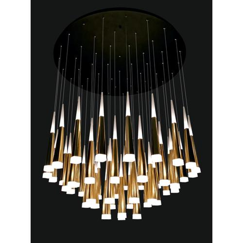 Not Yet Made - Made To Order Gold Meteoriti Di Metallo Pendant Light in Aluminum and Acrylic by Jago For Sale - Image 5 of 10