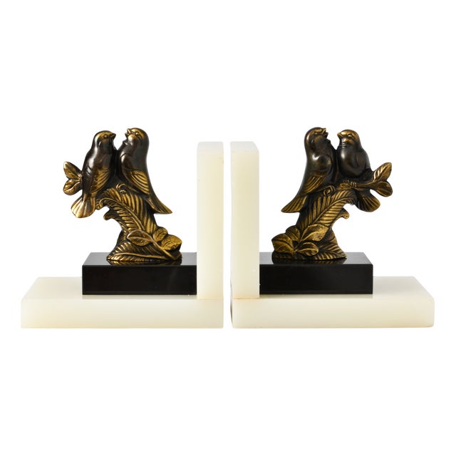Art Deco Bird Bookends, 1930s, Set of 2 For Sale