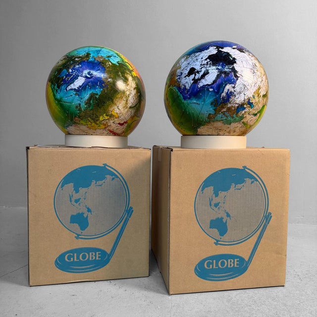 Vintage Japanese Climate Globe Set, 1980s, Set of 2 For Sale - Image 8 of 16
