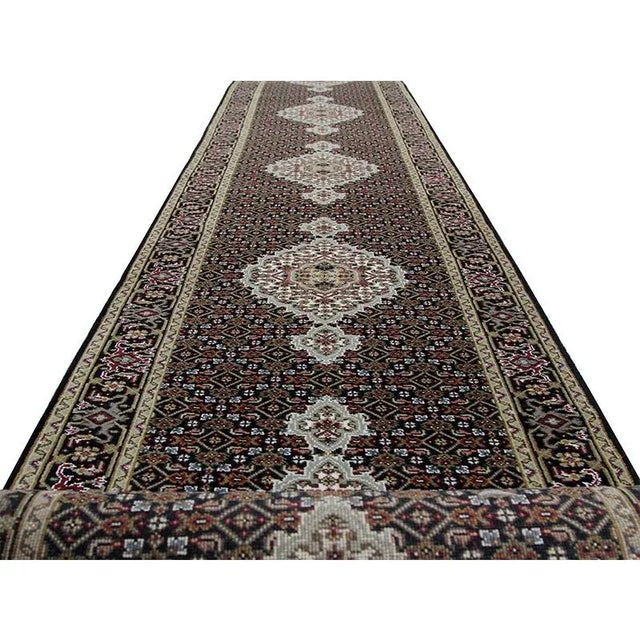 Traditional Vintage Handwoven Persian Tabriz Style Runner 2'7" X 20'7" For Sale - Image 3 of 11