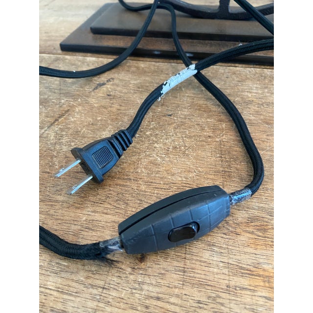 Restoration Hardware Iron Table Lamp For Sale - Image 10 of 11