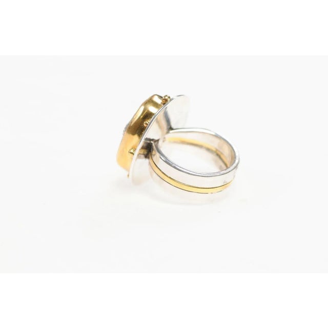 Antique Ancient Owl Coin Ring, 22kt Gold & Silver, Size 8 For Sale - Image 11 of 11