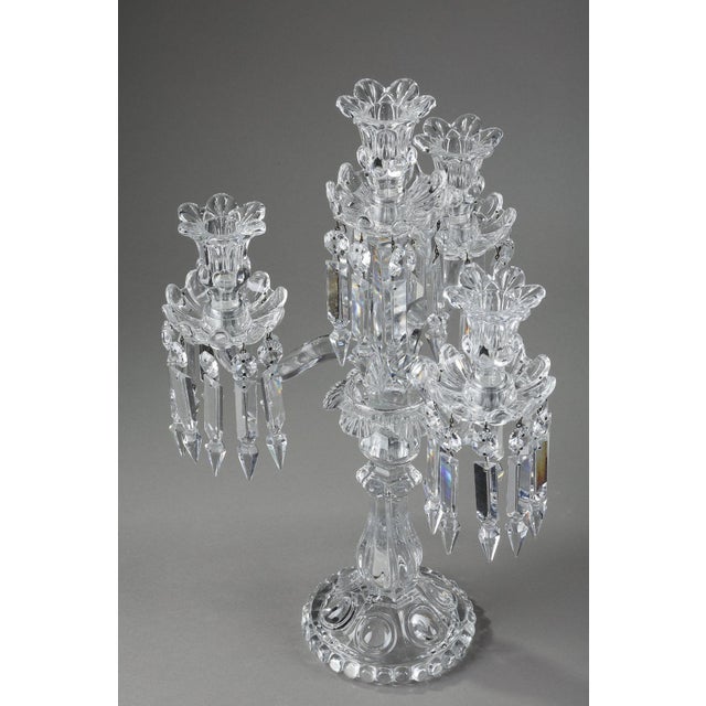 Baccarat Crystal Girandoles with Four Light Arms, 1900s, Set of 2 For Sale - Image 9 of 18